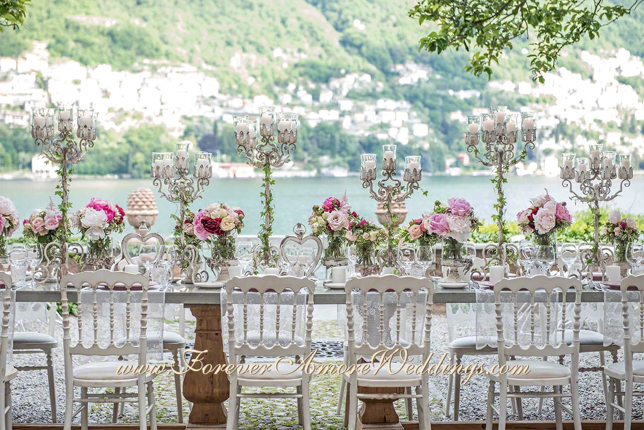 romantic lake como wedding imperial table